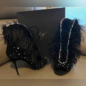 Giuseppe Zanotti Black Suede Heel Size 41 or 10